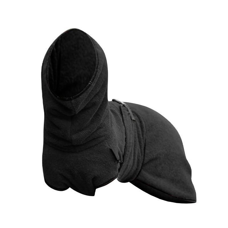 Dog Puppy Hoodies Jacket Solid Coat Pet Winter Soft Warm Clothes S-5XL Black - 5XL