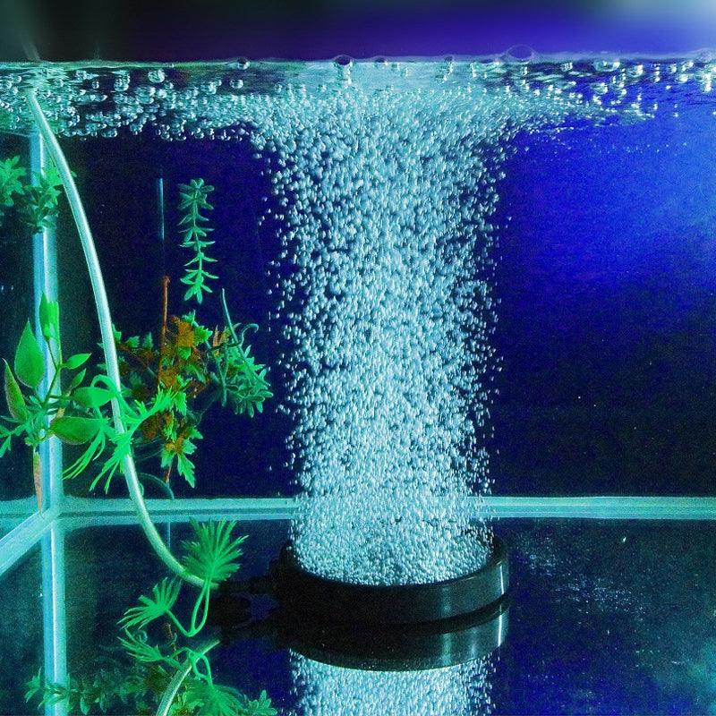 Air Bubble Disk Stone Aquarium Aerator Fish Tank Pump Hydroponics Oxygen - 10cm