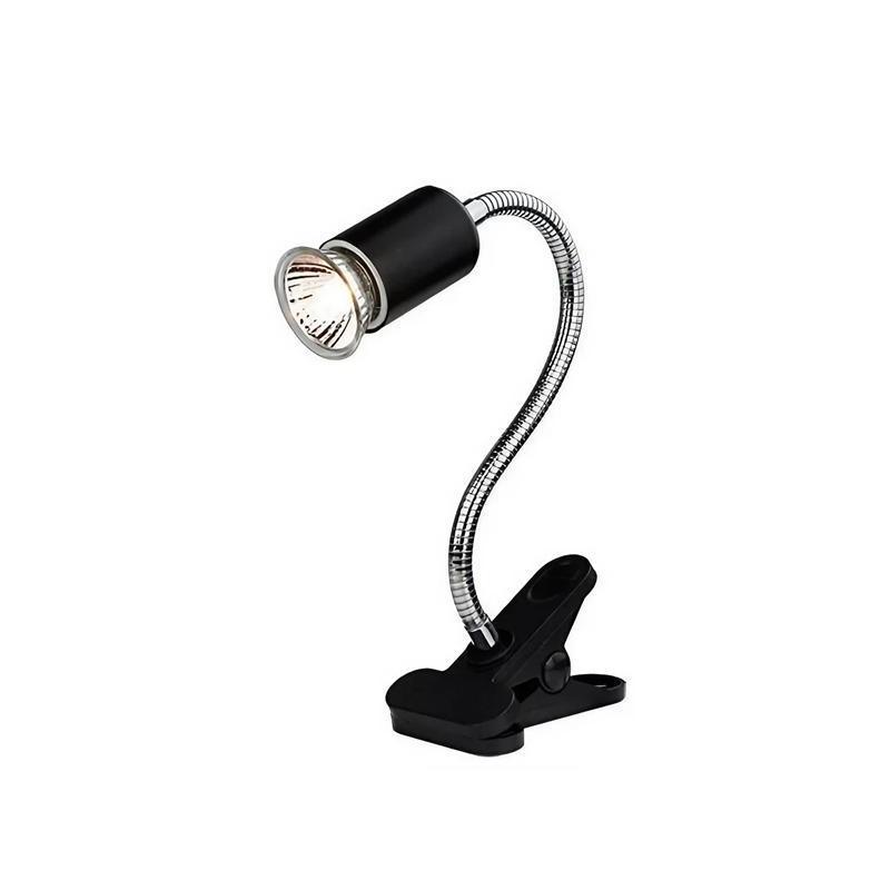 E27 Reptile Heat Lamp UVA UVB Turtle Lizard Heating Light with Clip - 25W Bulb + Black Holder