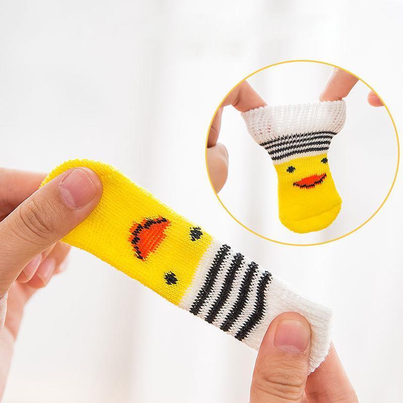 Non Slip Pet Socks for Dogs and Cats Knitted Paw Protector with Grips L Size - Yellow Kumamoto