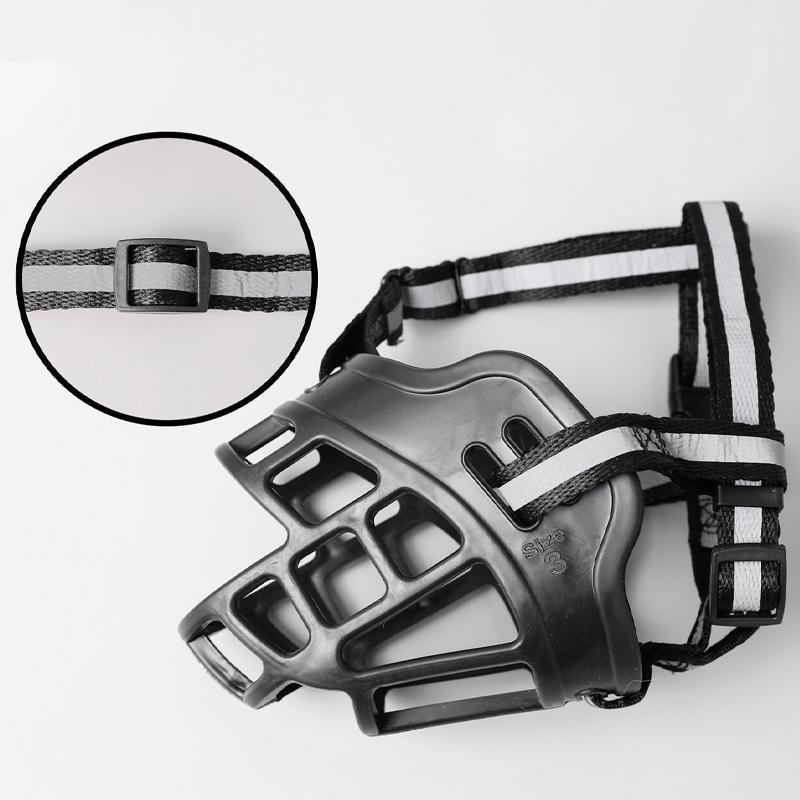 6 Sizes Adjustable Pet Dog No Bite Silicone Basket Muzzle Cage Mouth Mesh Cover - 1#