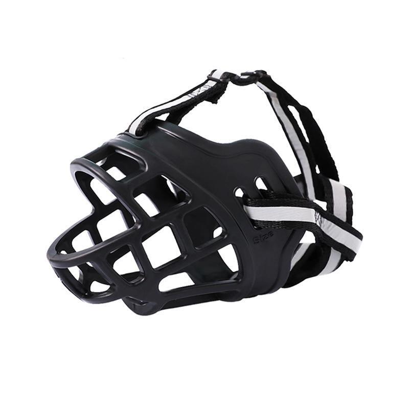 6 Sizes Adjustable Pet Dog No Bite Silicone Basket Muzzle Cage Mouth Mesh Cover - 4#