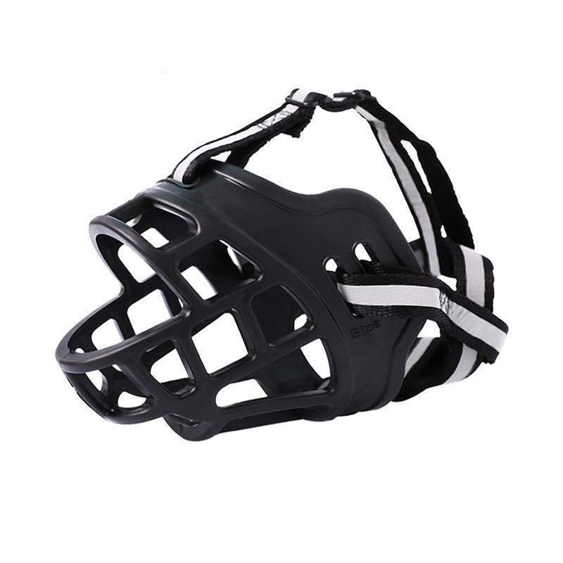 6 Sizes Adjustable Pet Dog No Bite Silicone Basket Muzzle Cage Mouth Mesh Cover - 6#