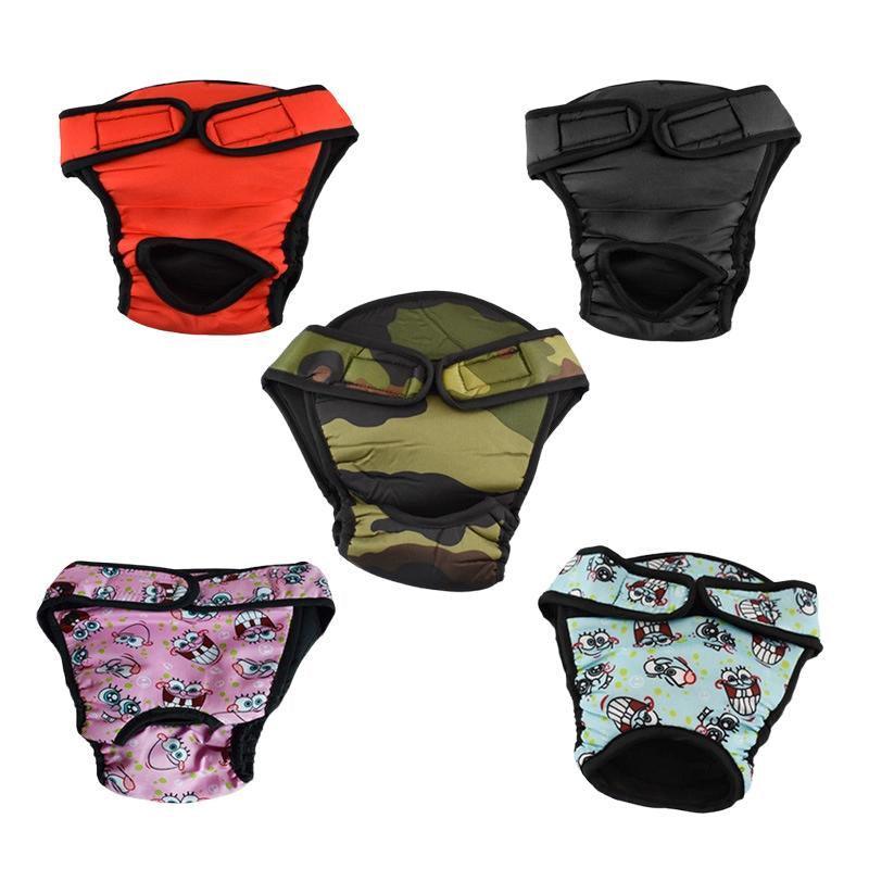 Washable Female Pet Dog Cat Nappy Diaper Physiological Pants Panties Underwear Pink - S