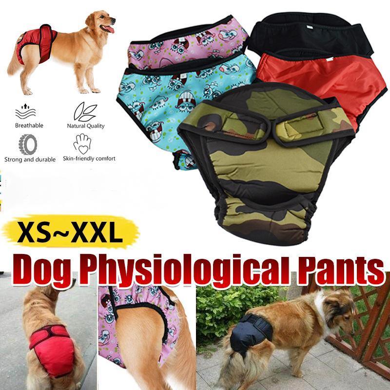 Washable Female Pet Dog Cat Nappy Diaper Physiological Pants Panties Underwear Pink - M