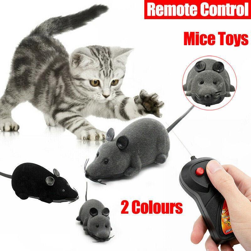 Pet Cat Puppy Toy Wireless Remote Control Electronic Rat Mouse Mice Toys Stock - Grey