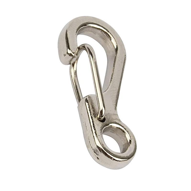 10X Mini Alloy Carabiner Keychain Durable Snap Spring Clip Hook - Silver