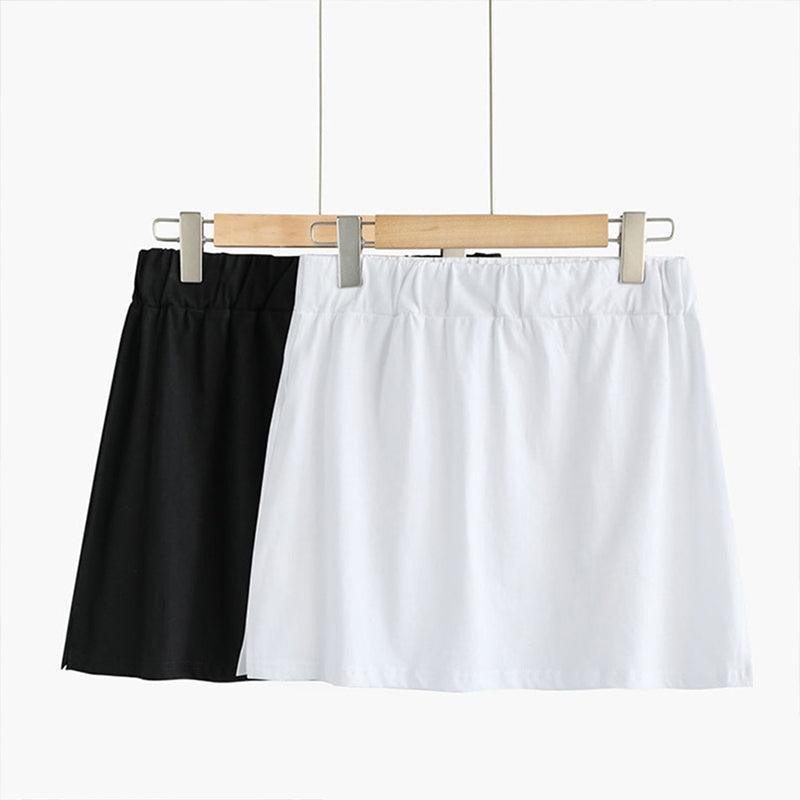 Fashion Hack Mini Skirt Shirt Extenders Adjustable Layering Fake Top Lower-Sweep - White