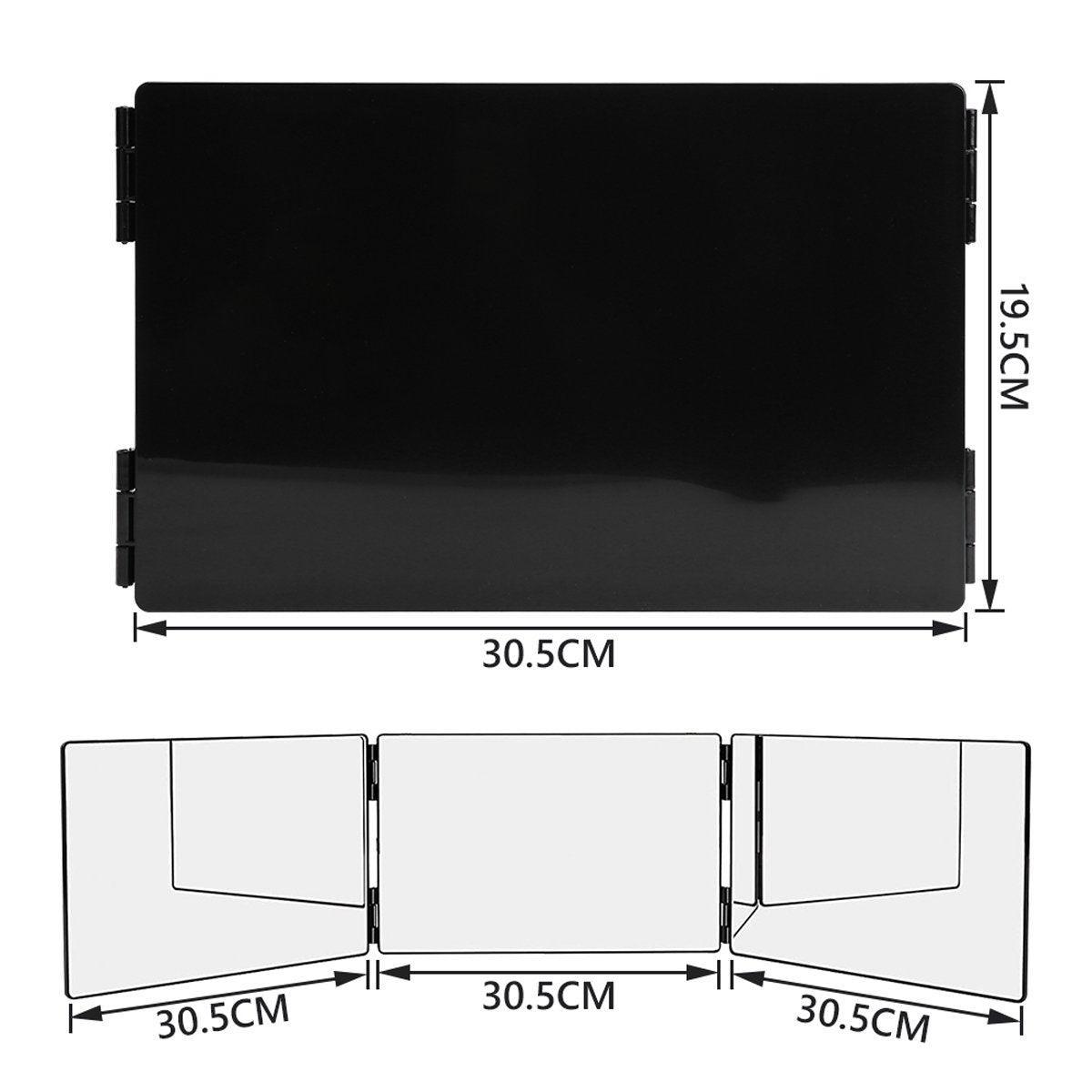 3Way Makeup Mirror for Hair Cutting Styling Hanging Beauty Tool Adjustable