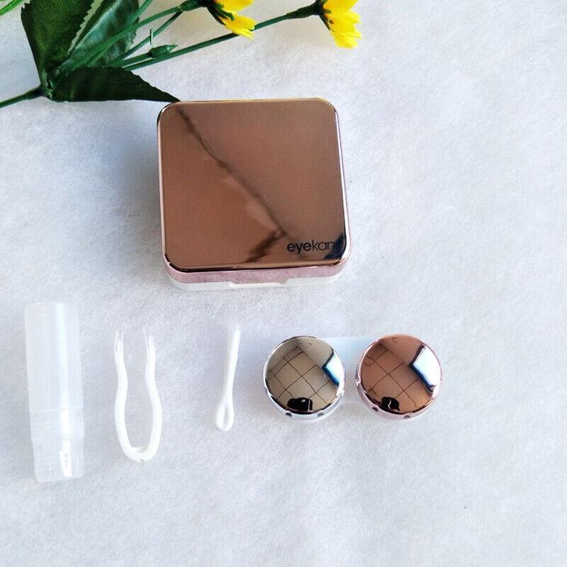Contact Lens Tweezers Stick Inserted Remover Tool Kit Tip Storage Case Box Sets - Rose Gold