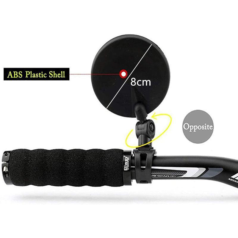 2PCS 360 Degree Bicycle Rearview Mirror Handlebar Mount Adjustable