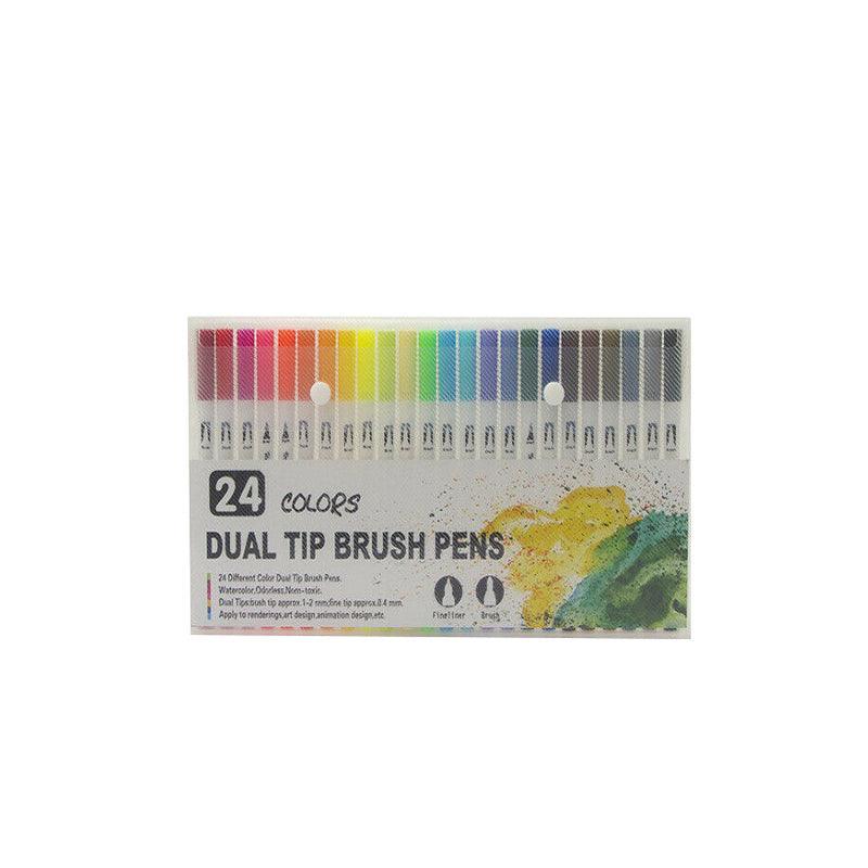 12-120 Watercolor Brush Pen Set Artist Sketch Marker - Black-36 Colours