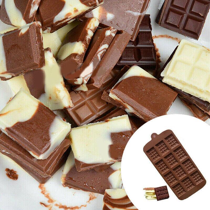 Mini Chocolate Bar Flexible Silicone Mold Candy Chocolate Cake Jelly Mould