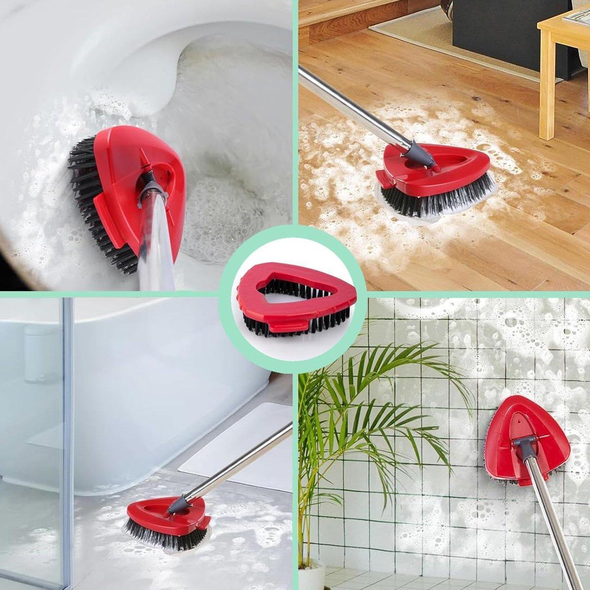 2PCS Triangle Rotating Mop Head Replacement Floor Brush Universal Cleaning Mop