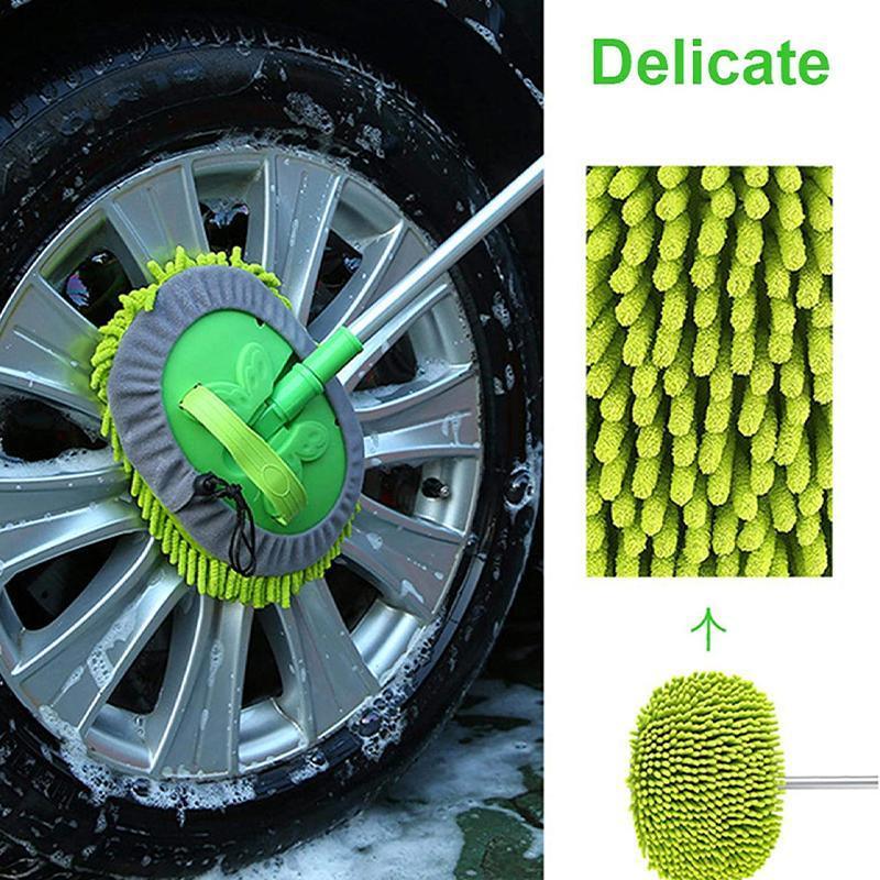 New Telescopic Car Brush Wash Soft Care Mop Vehicle Cleaning Window Adjustable - Mop Cloth(mop not included)