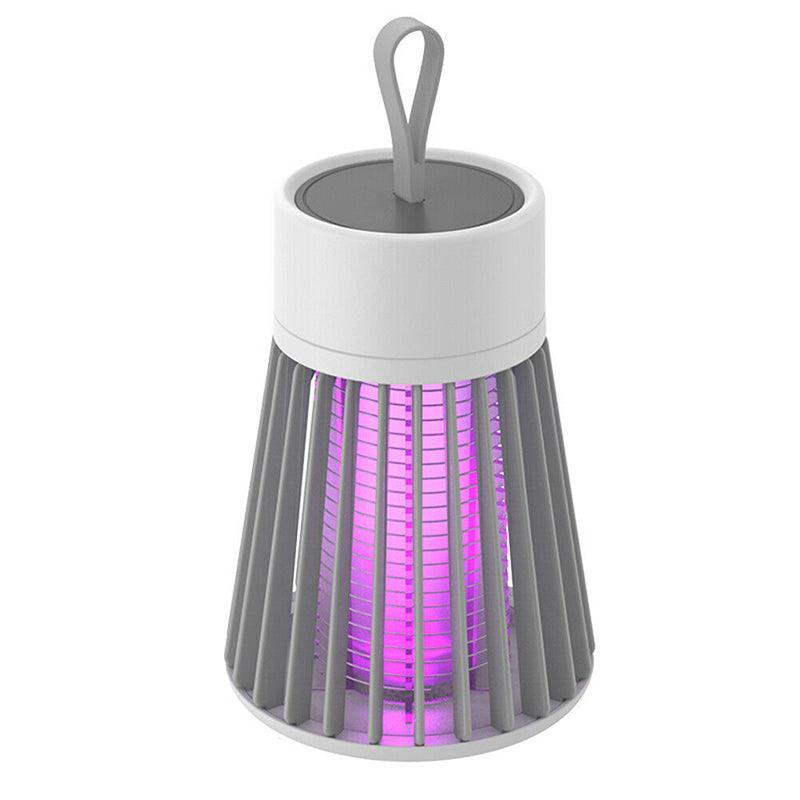 Electric Mosquito Killer Lamp Insect Catcher Fly Bug Zapper Trap Led Uv Mozzie - Grey (Recharge)