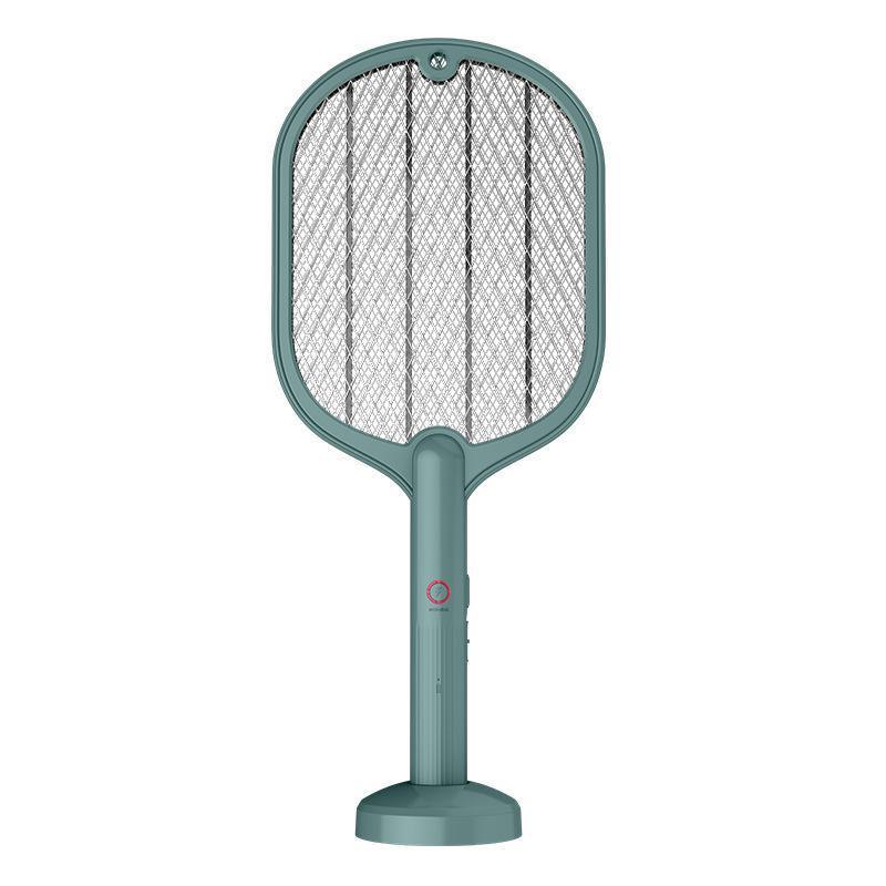 2 In 1 Electric USB Rechargable Racket Fly Swatter Mosquito Insect Killer Zapper - White