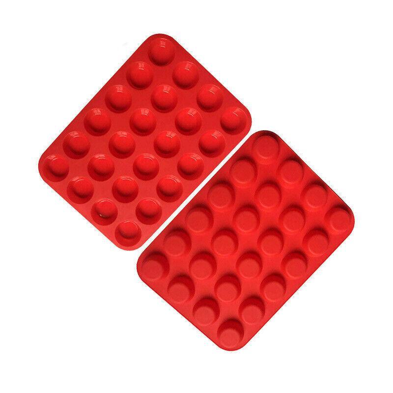 24 Cavity Pan Tray Silicone Mini Cupcake Cookie Baking Mold Au - Yellow