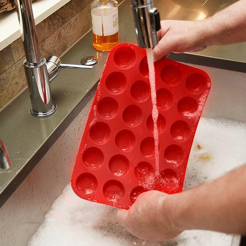 24 Cavity Pan Tray Silicone Mini Cupcake Cookie Baking Mold Au - Yellow