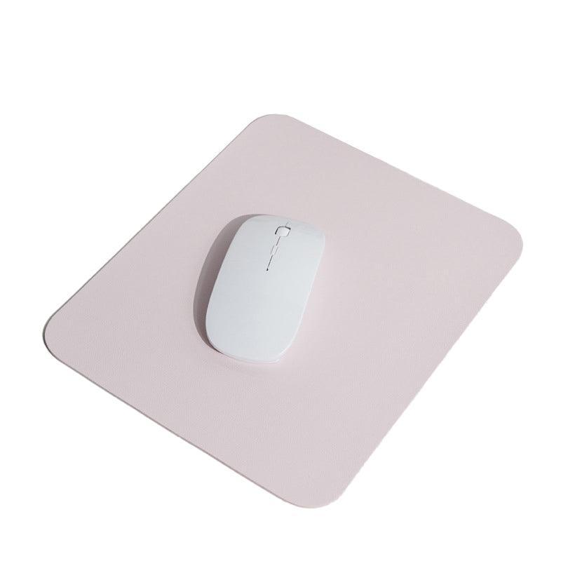 Pu Leather Gaming Mouse Pad Desk Mat Anti-Slip Speed Mousepad 22X22Cm Waterproof - Pink