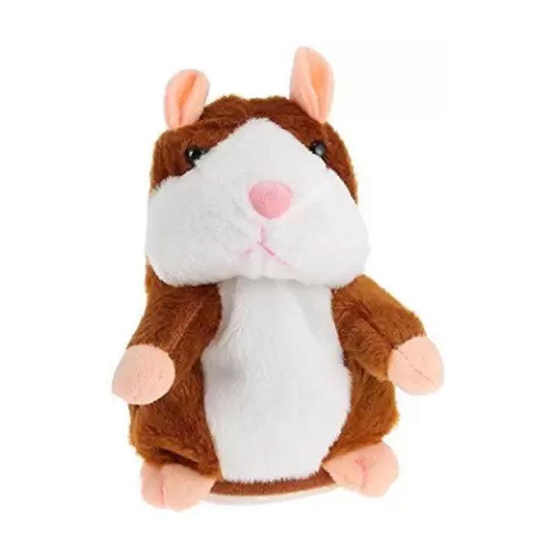 Plush Talking Hamster Toy with Voice Mimicry Nod Action Xmas Gift for Pet Lovers - Grey