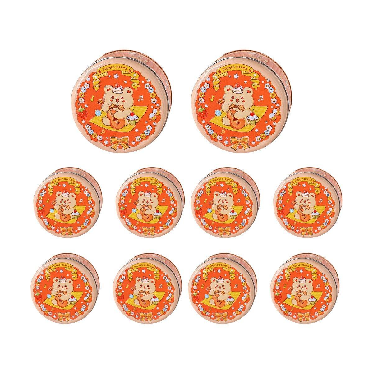 10PCS Cookie Tin Box Metal Biscuit Gift Box Candy Packaging Dragon Year Baking - Carrot Rabbit