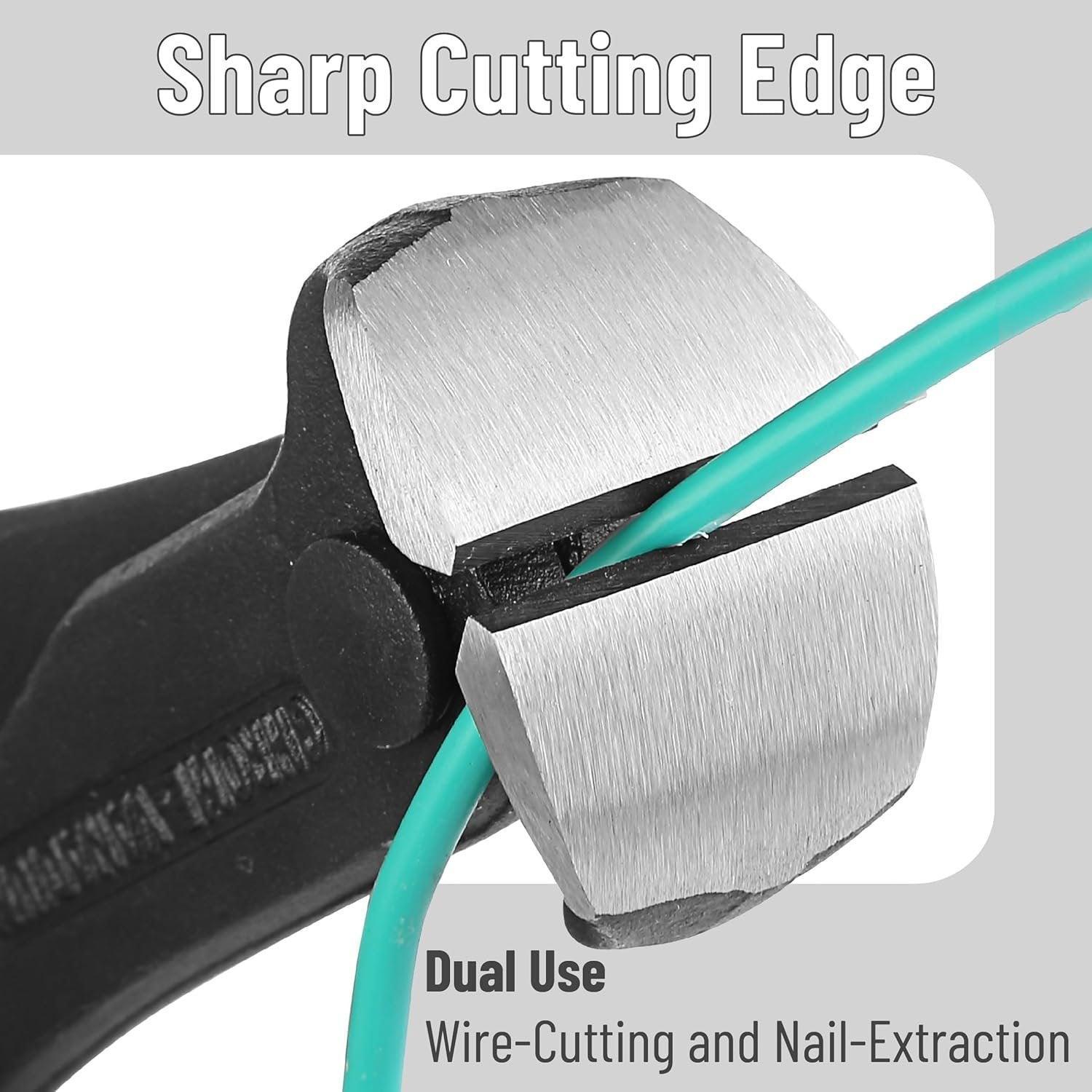 Nail Puller Nail Remover Tool Cutting Pliers Carpenter Tools End Cutting Pliers - 8 inch