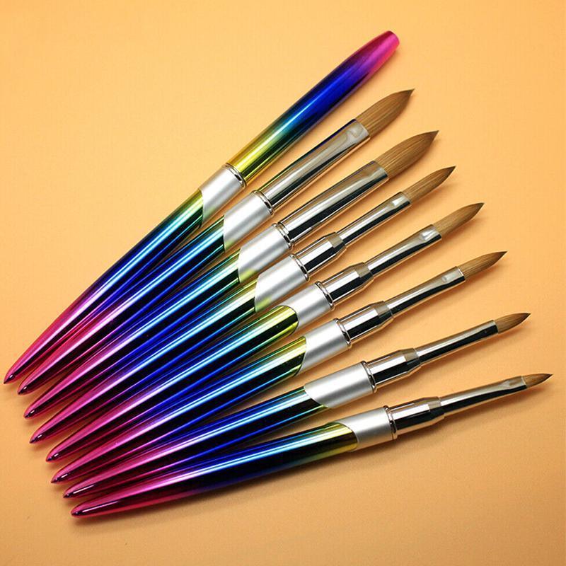 Kolinsky Acrylic Nail Art Brush Manicure Powder Professional Tools Size 2-18 - 4#