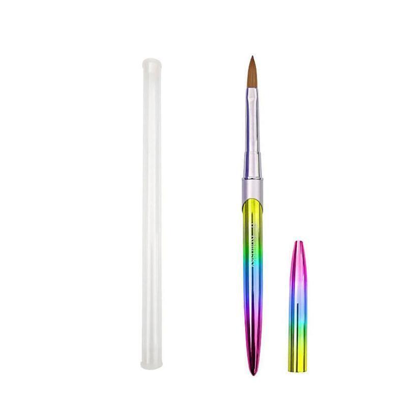 Kolinsky Acrylic Nail Art Brush Manicure Powder Professional Tools Size 2-18 - 4#