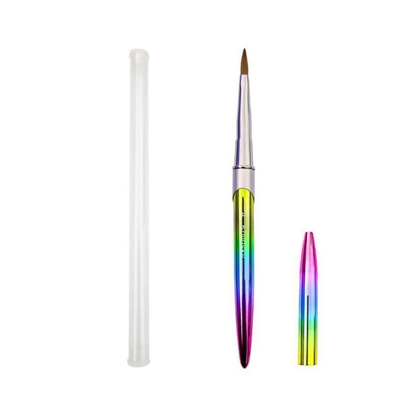 Kolinsky Acrylic Nail Art Brush Manicure Powder Professional Tools Size 2-18 - 6#