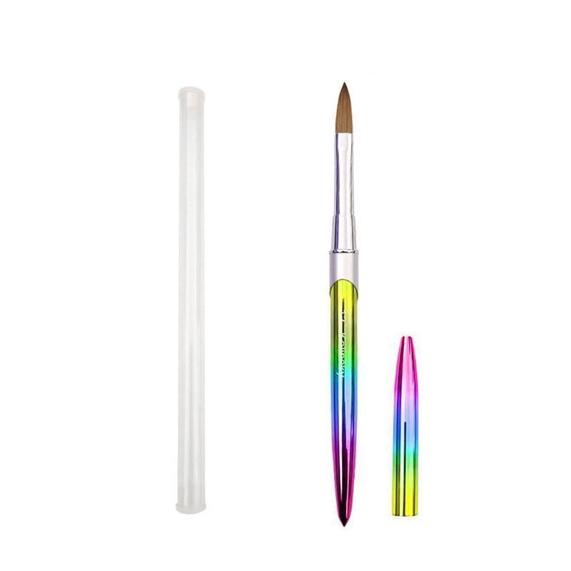 Kolinsky Acrylic Nail Art Brush Manicure Powder Professional Tools Size 2-18 - 6#