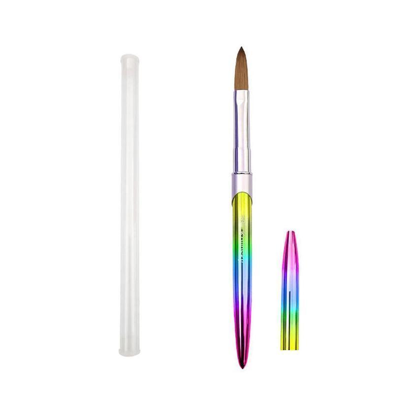 Kolinsky Acrylic Nail Art Brush Manicure Powder Professional Tools Size 2-18 - 6#