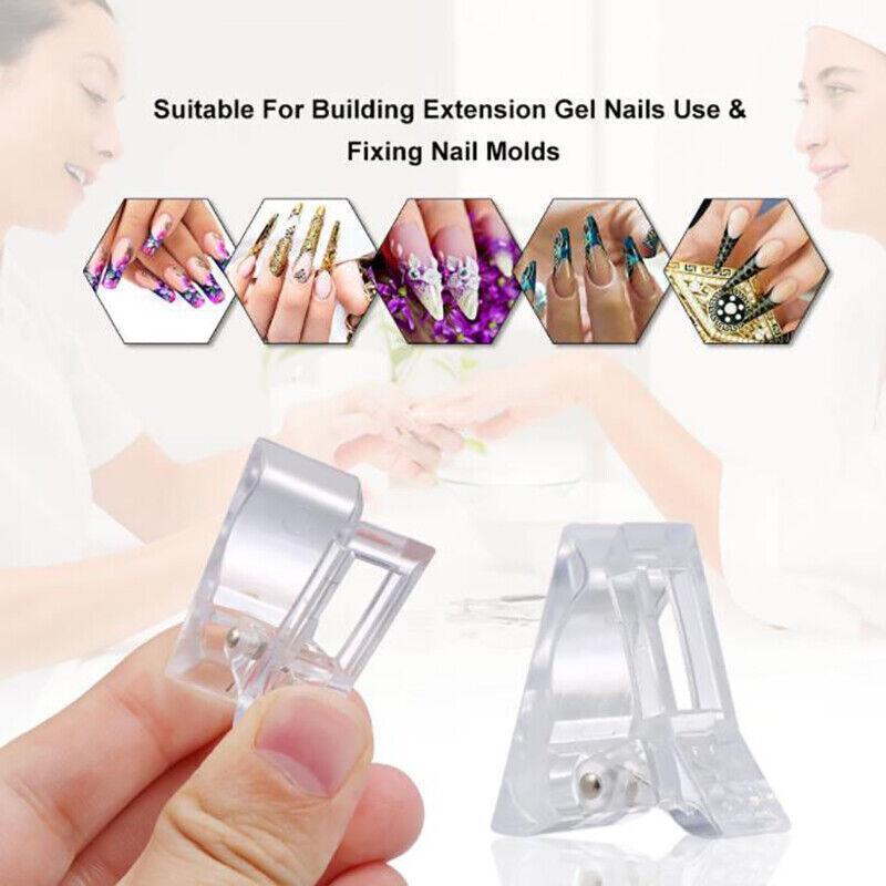 5-50Pcs Nail Tips Clip Clamps For Poly Gel Quick Building Extension Builder Tool - 5PCS