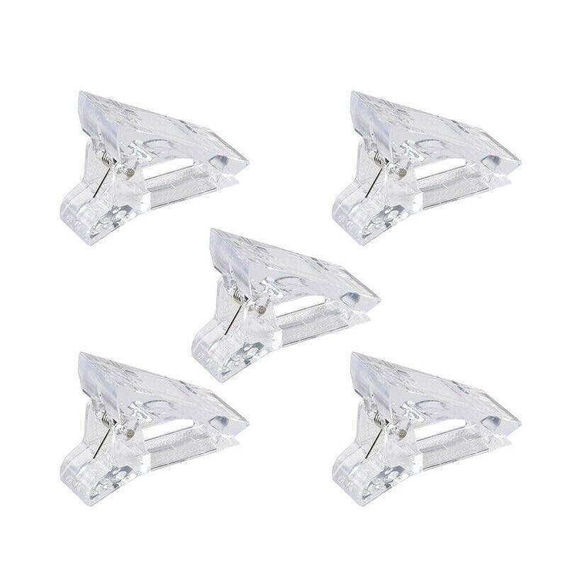 5-50Pcs Nail Tips Clip Clamps For Poly Gel Quick Building Extension Builder Tool - 5PCS