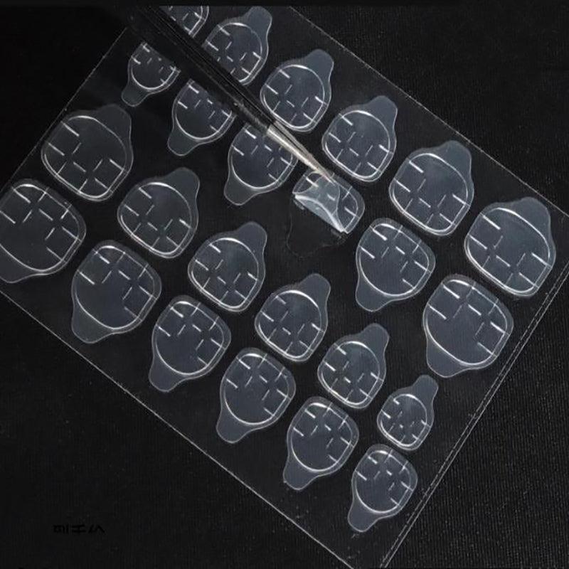 24-2400PCS Double Sided Adhesive Press On Nail Stickers Clear Tape Glue Tabs - 1PC (24xNail Stickers)