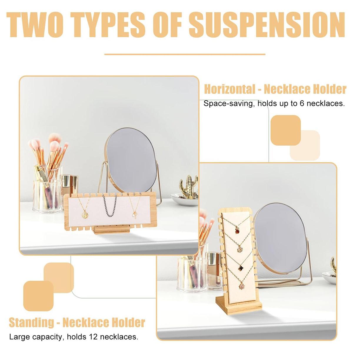 Jewellery Display Rack Necklace Hanging Stand Organiser Holder for Accessories - Green