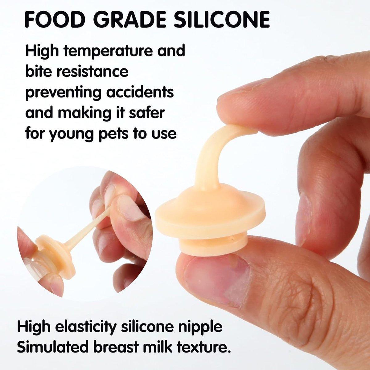 Kitten Puppy Pet Feeding Syringe Feeder Cat Dog Nursing Bottle with Pacifier - L-4PCS