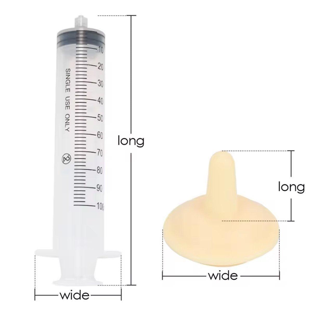 Kitten Puppy Pet Feeding Syringe Feeder Cat Dog Nursing Bottle with Pacifier - M-4PCS