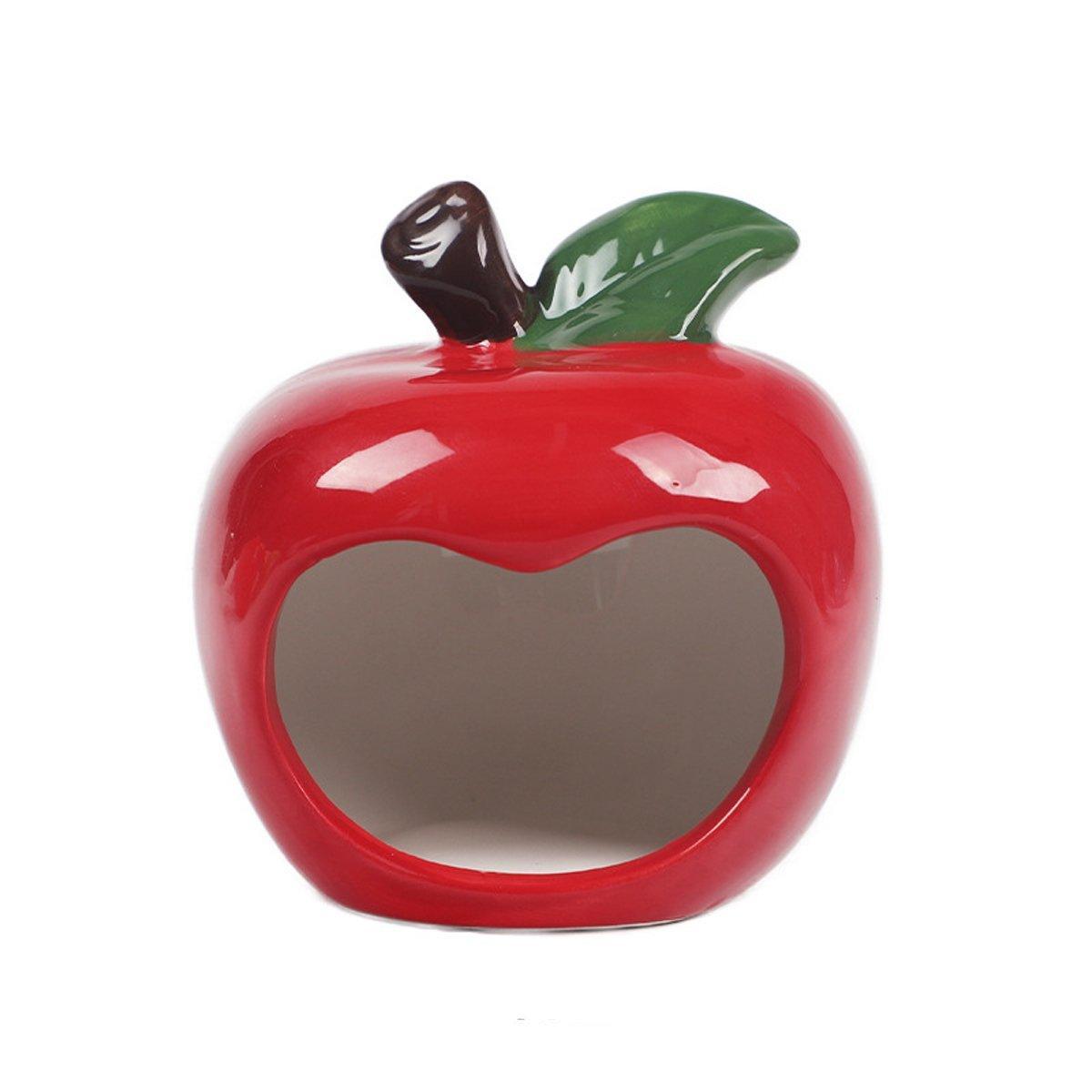 Ceramic Hamster Nest Shelter Landscaping Supplies Small Animal Hideout House - Apple