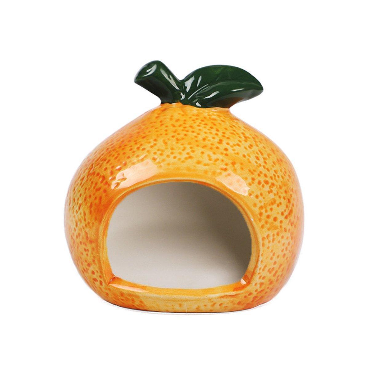 Ceramic Hamster Nest Shelter Landscaping Supplies Small Animal Hideout House - Strawberry