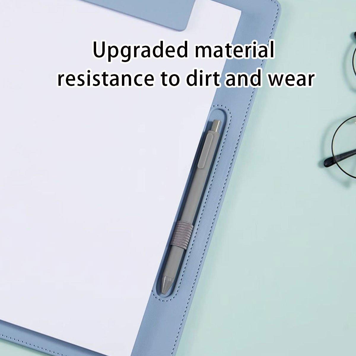 2pcs Leather Clipboard Conference File Holder Hotel Menu Pad Durable Board Clip - Cream