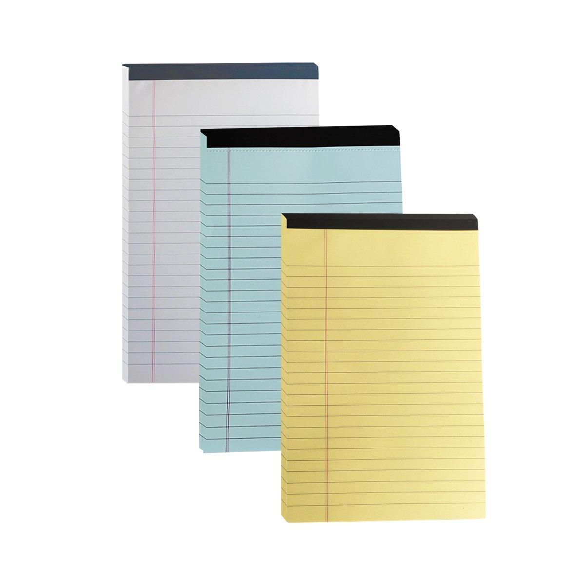 4PCS Tearable Lined Notepad Simple Design Colourful Memo Pad Notebook - Blue