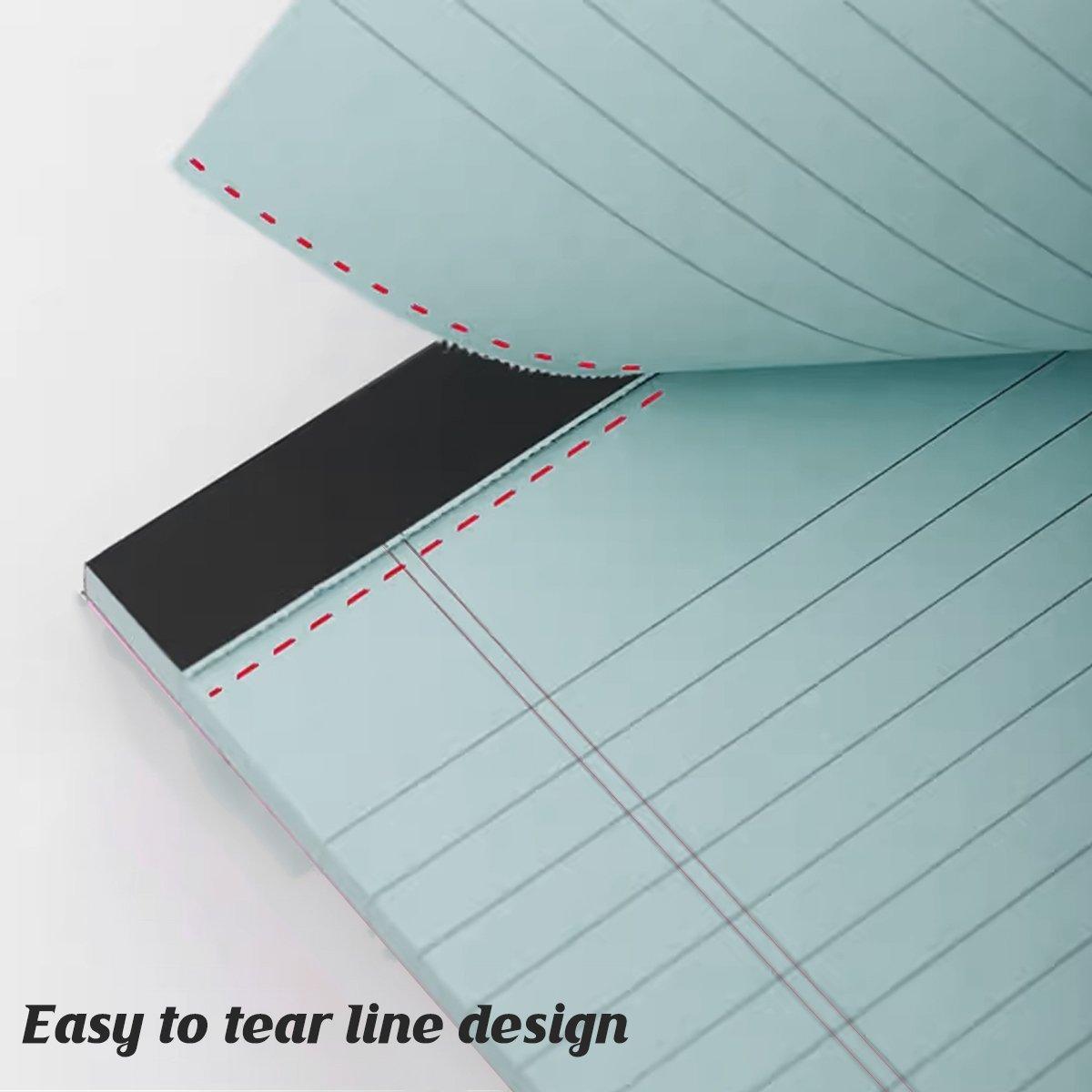 4PCS Tearable Lined Notepad Simple Design Colourful Memo Pad Notebook - Yellow