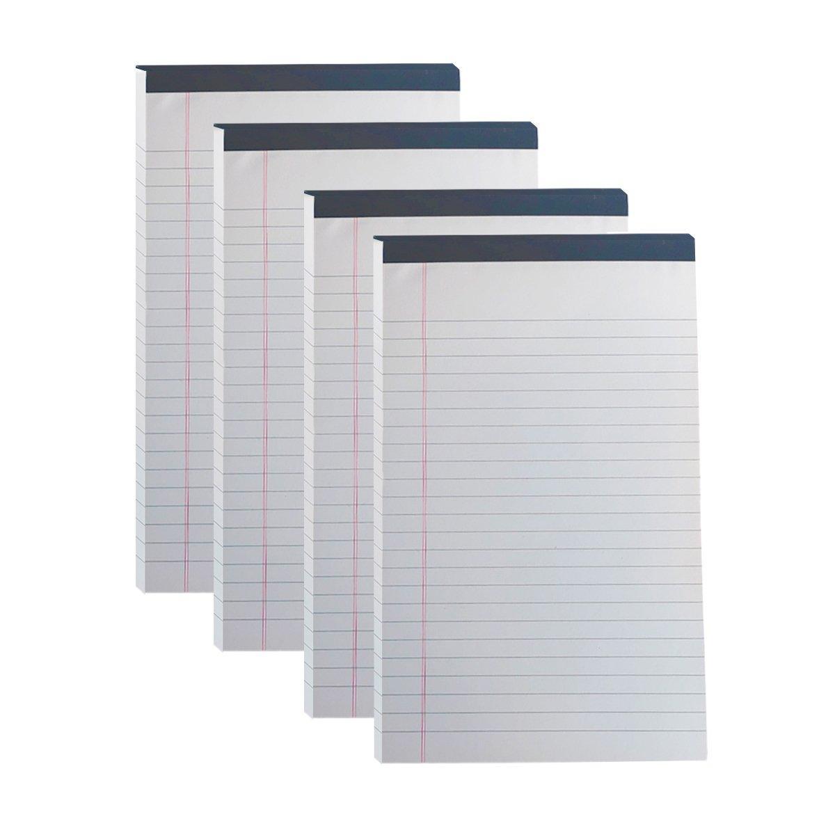 4PCS Tearable Lined Notepad Simple Design Colourful Memo Pad Notebook - Yellow