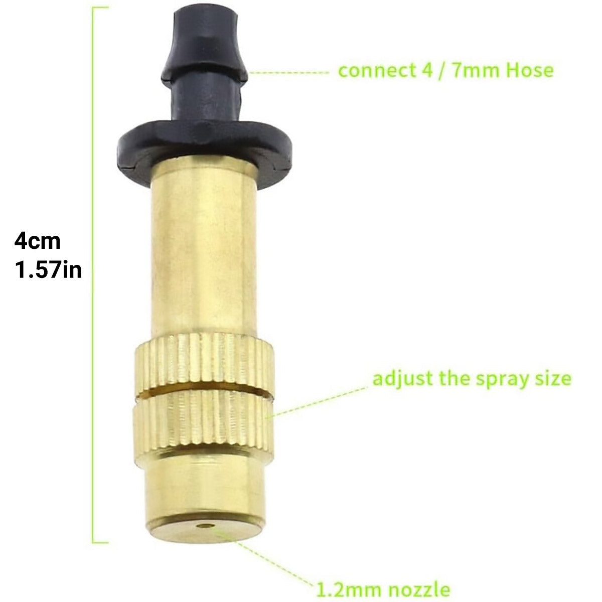 10pcs Adjustable Atomizing Copper Nozzles for Garden Watering Spraying