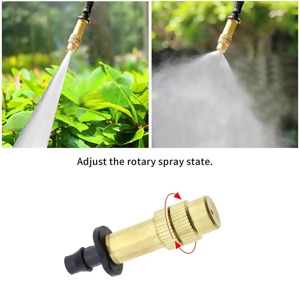10pcs Adjustable Atomizing Copper Nozzles for Garden Watering Spraying