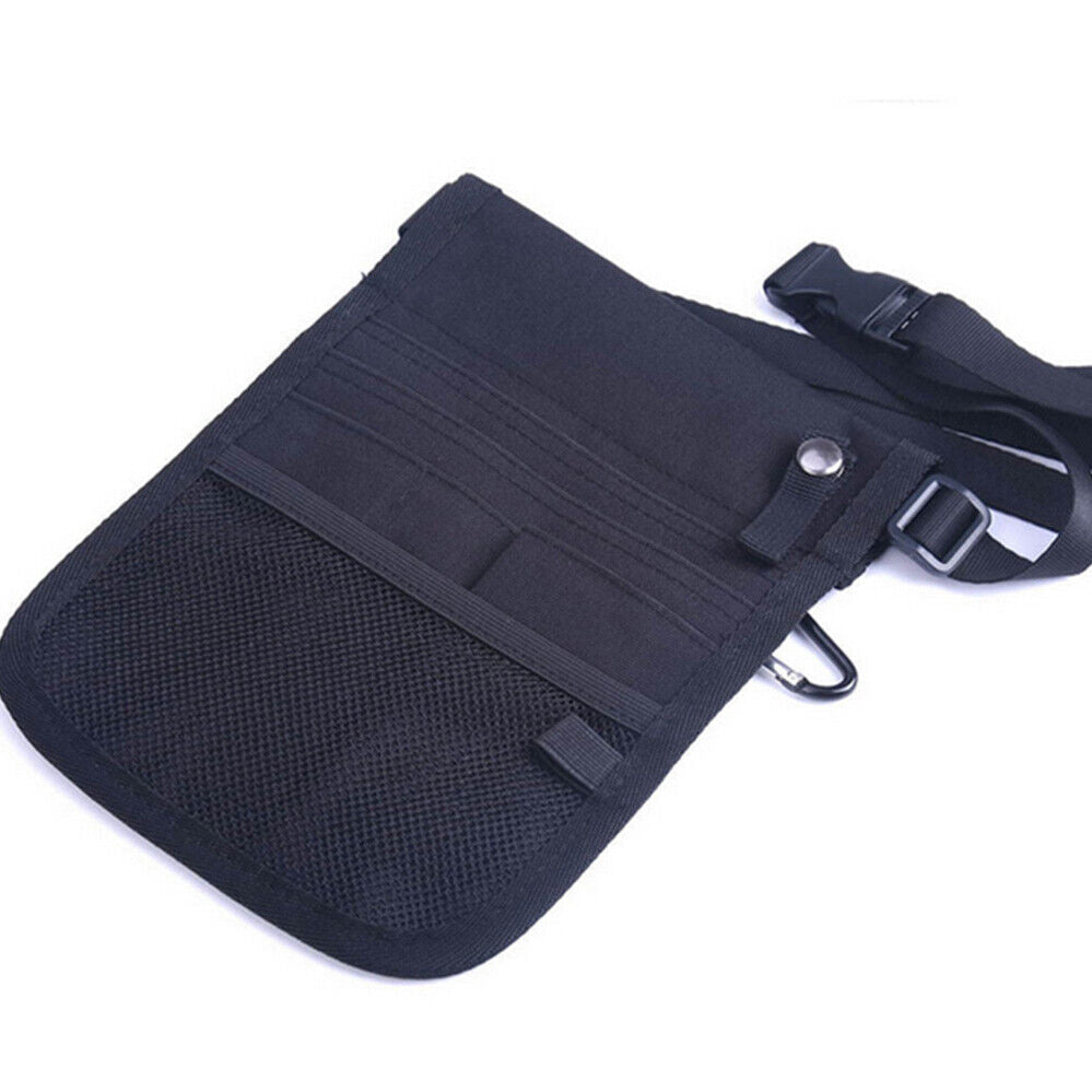 Nurse Pouch Waist Bag Medical Tool Organizer Pocket Belt with Keyring - Purple