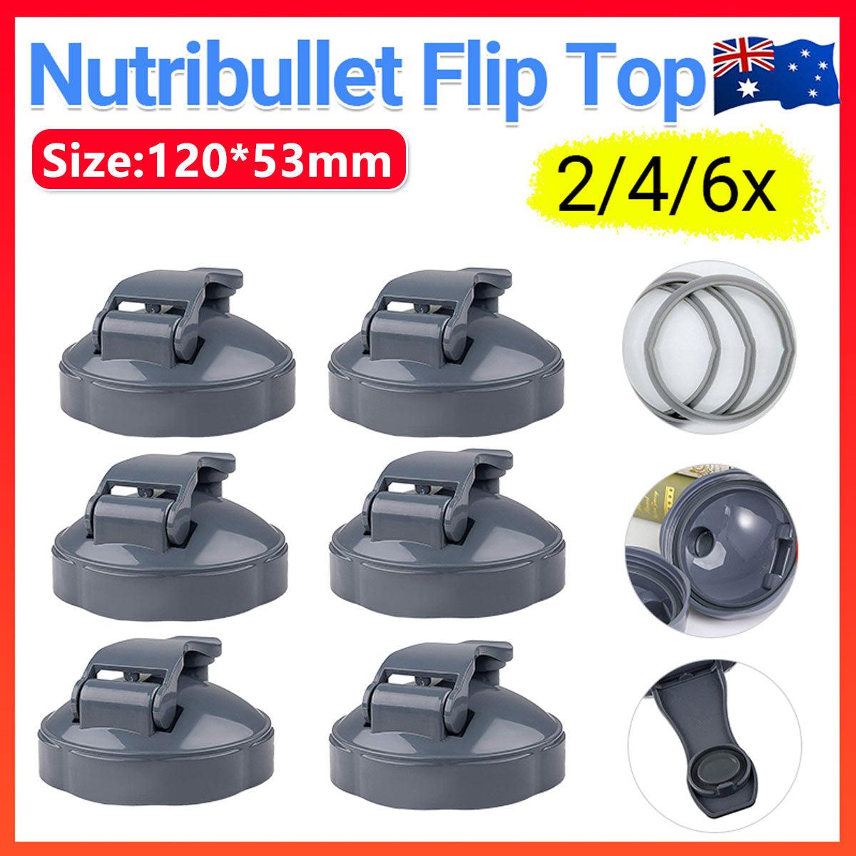2-6X For Nutribullet Flip Top Fresh Lid - All 600 &amp; 900 Model Nutri Cups Au - 2PCS