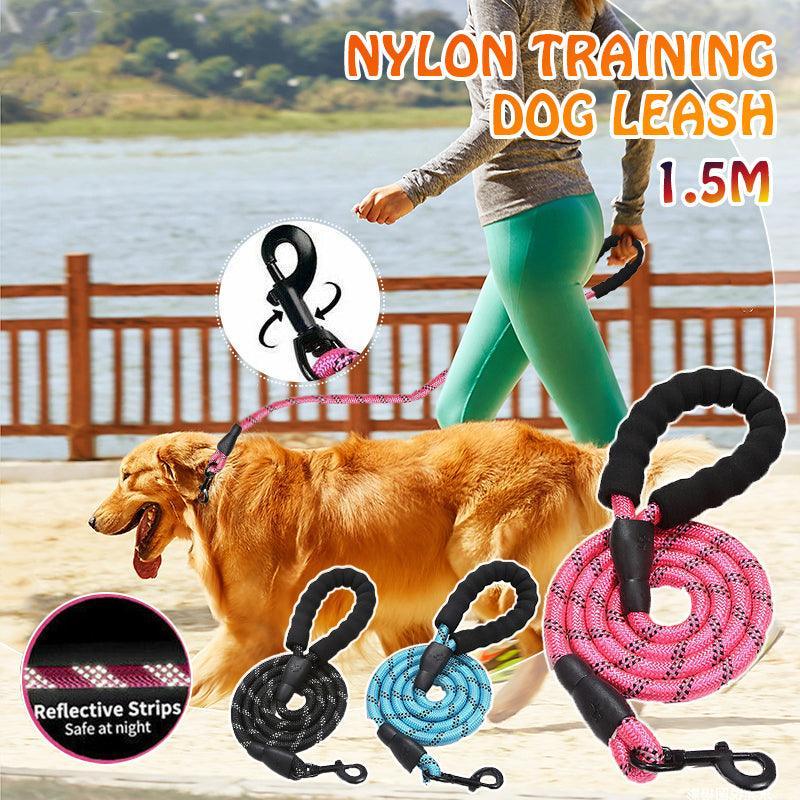 Nylon Training Dog Leash Heavy Duty Pet Products Strong Rope Recall Lead Leashes - Blue