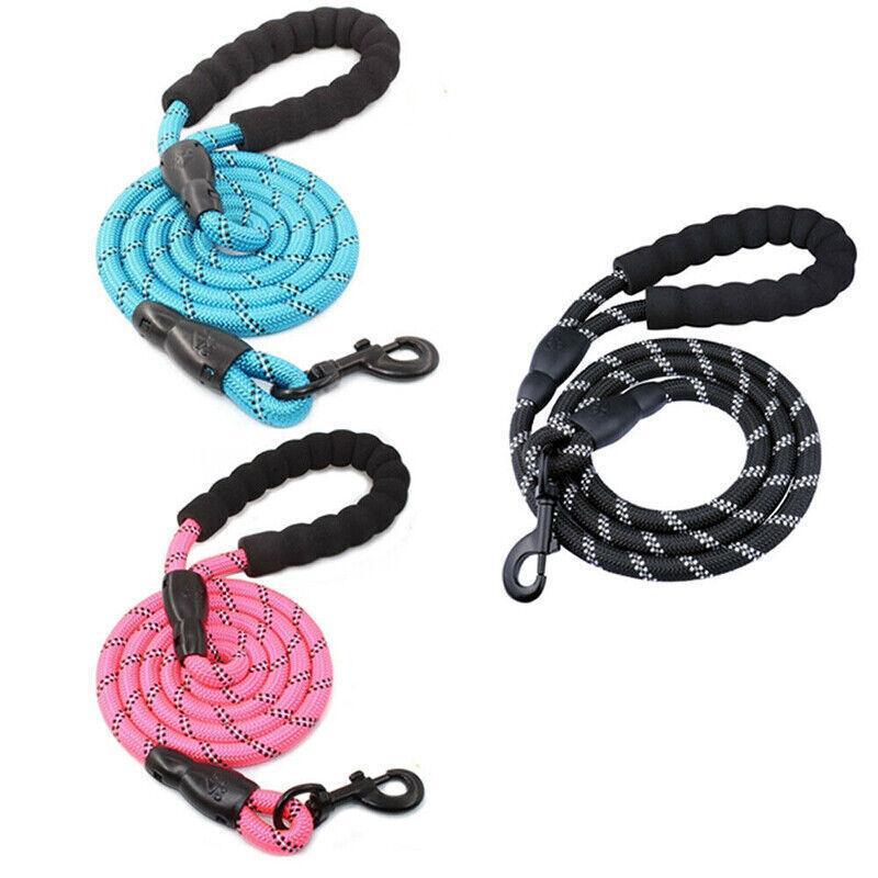 Nylon Training Dog Leash Heavy Duty Pet Products Strong Rope Recall Lead Leashes - Blue